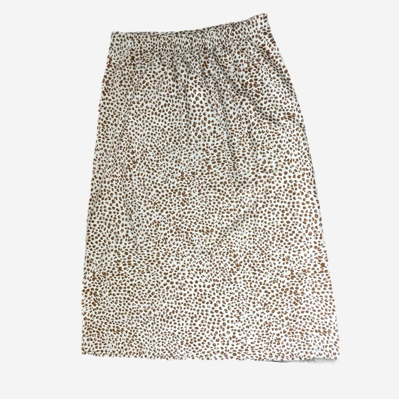Jcrew Factory NWT cheetah leopard printed bias slip skirt midi elastic waist XS - Picture 8 of 9